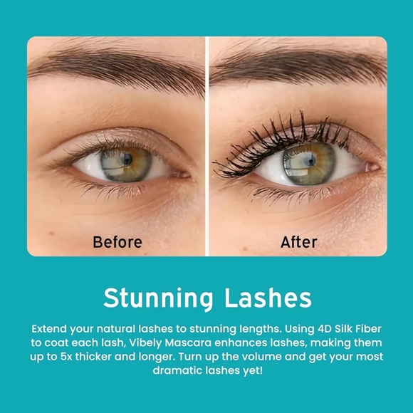 New Lash Cosmetics Vibely 4D Mascara w/ Dual Brushes For Long, Voluminous Lashes - Picture 6 of 15